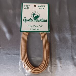 Gander Mountain Leather Boot Laces Shoe Tan 1 Pair 54 inches MADE IN USA